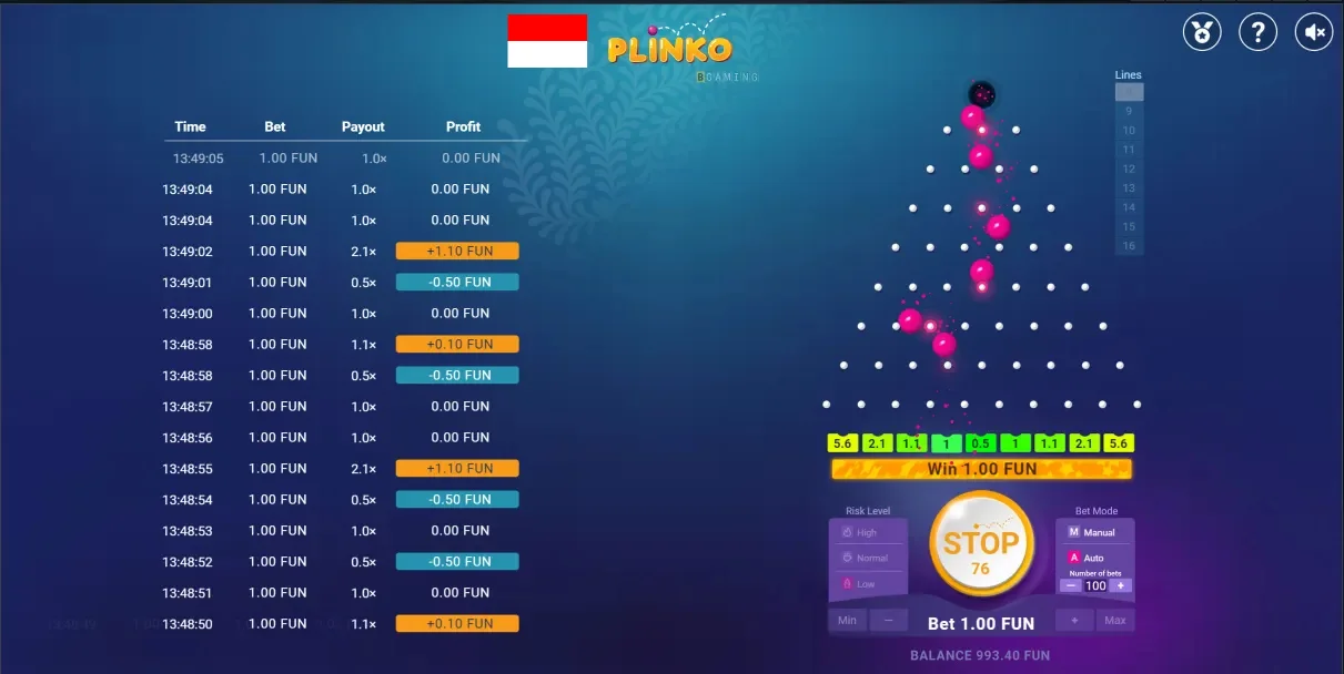 Play Plinko on Mobile or Desktop